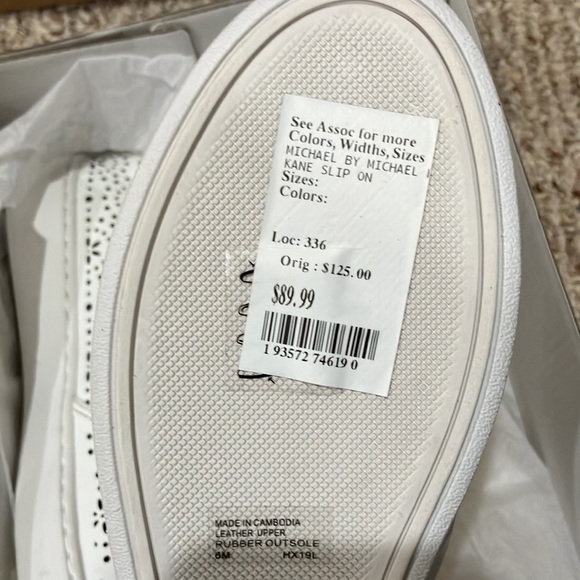 Michael Michael Kors Womens Kane Leather Fashion Sneakers White - Picture 8 of 12